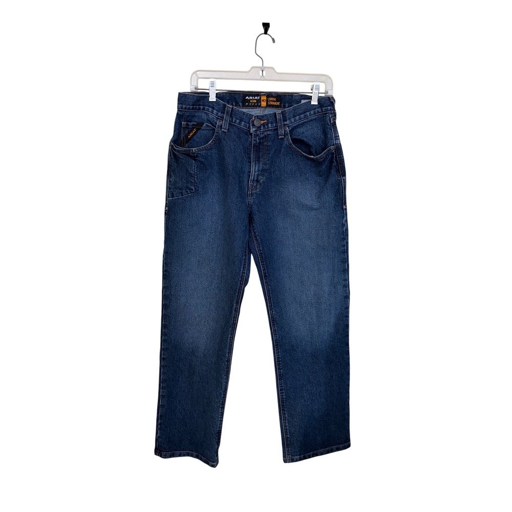 Ariat Rebar M3 Mens Loose Straight Leg Work Jeans Medium Wash Blue 31x30 Ranch